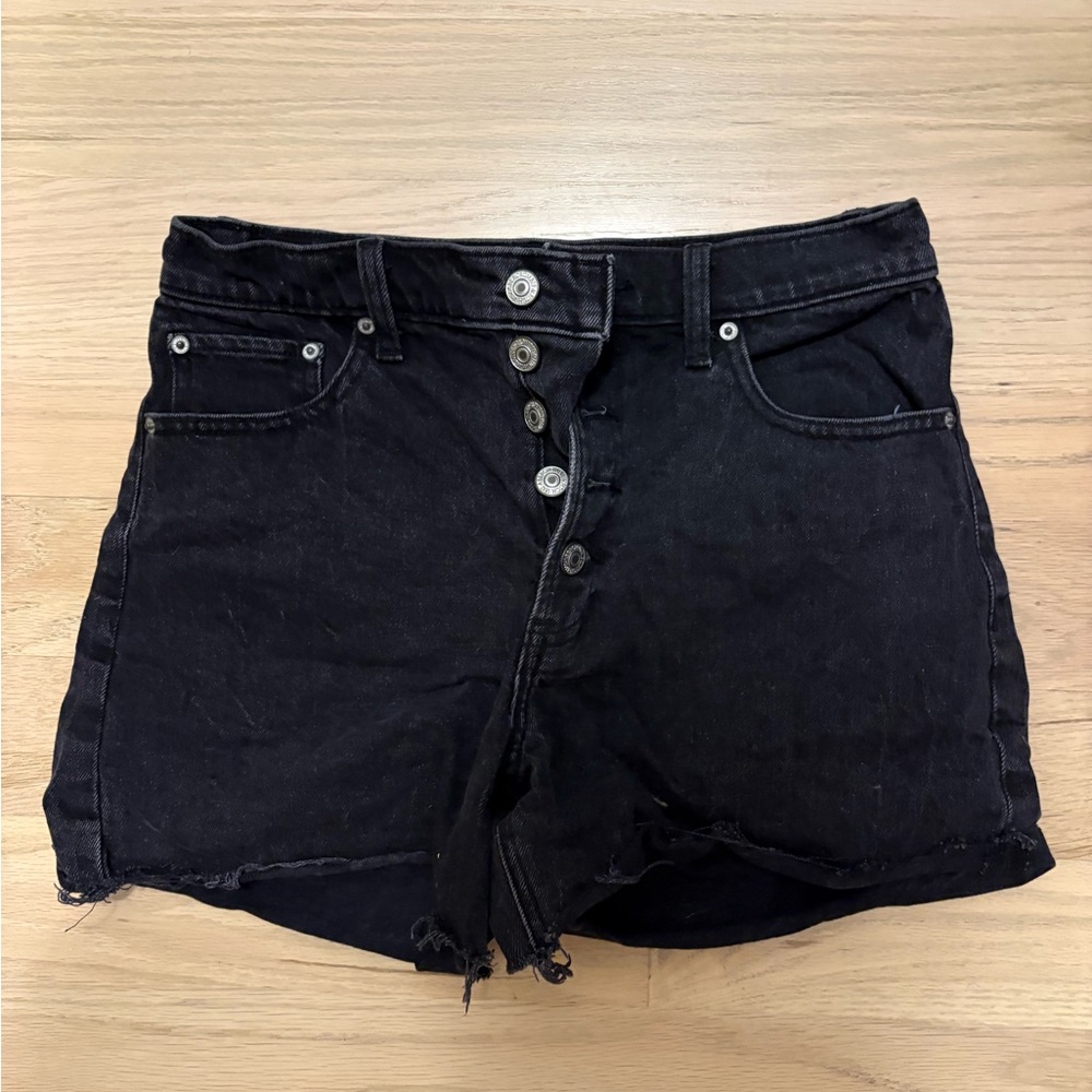 Abercrombie & Fitch High Rise Black Jean Shorts